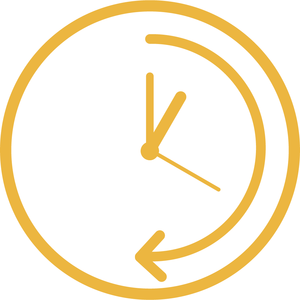 Clock hands showing time elapsed